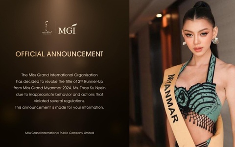 Á hậu 2 Miss Grand International 2024 bị tước danh hiệu sau ồn ào