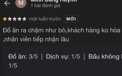Ảnh vui 9-10: Đánh giá 1 sao của khách hàng khiến chủ quán áp lực