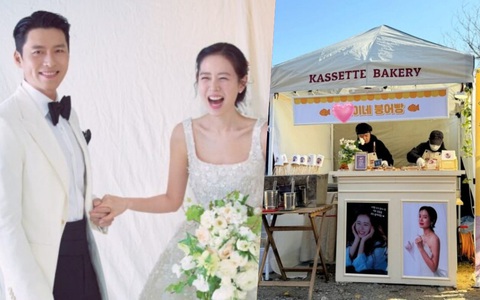 Hyun Bin lấy danh nghĩa con trai gửi xe cà phê cổ vũ Son Ye Jin