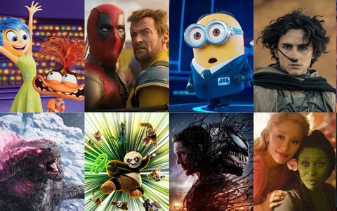 10 phim doanh thu cao nhất 2024: Disney đại thắng nhờ Inside Out 2, Deadpool 3, Moana 2