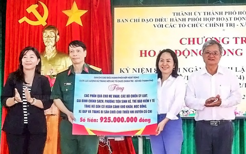 TP.HCM: Gần 1 tỉ đồng hỗ trợ gia đình chính sách ở Củ Chi