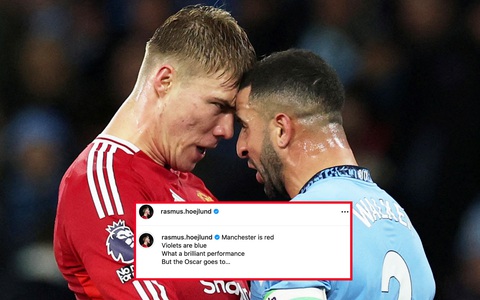 Hojlund chế thơ, trao Oscar cho ai sau trận derby Manchester?