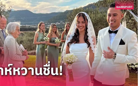 Vừa chia tay hoa hậu, cầu thủ Thái Lan chớp nhoáng cưới người mới