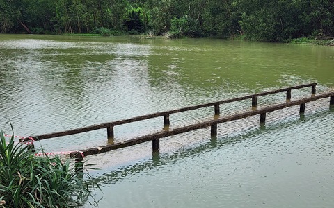 Sở ngành Quảng Ngãi đi kiểm tra cầu hỏng mà chẳng thấy mặt cầu đâu