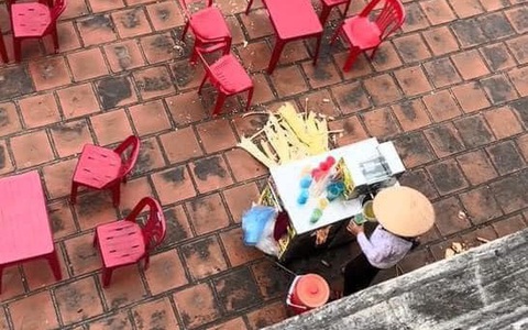 Xác minh quán nước bán lại nước mía thừa và ống hút đã sử dụng