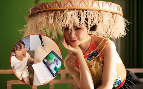 Hòa Minzy khoe con trai tự giác cày view MV mới cho mẹ