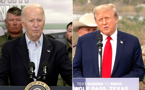 Ngày tương phản tại biên giới ở Texas