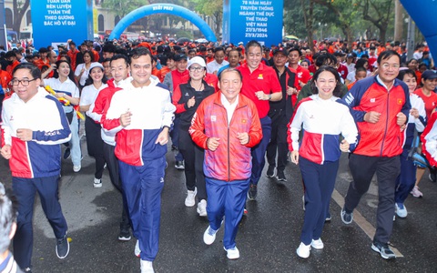 4.500 người tham gia Ngày chạy Olympic vì sức khỏe toàn dân