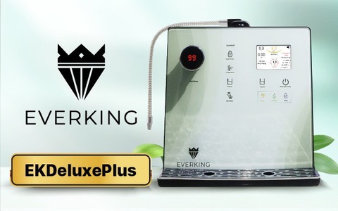 Máy lọc nước ion kiềm EVERKING EKDeluxePlus tích hợp nước nóng tùy chọn nhiệt độ
