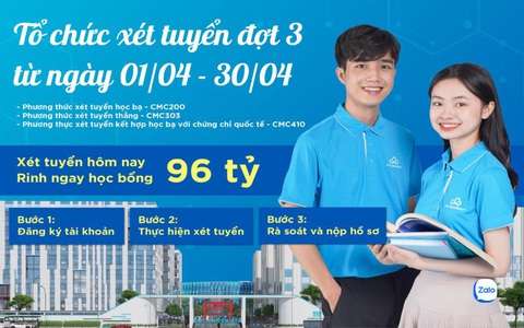 Trường Đại học CMC công bố kết quả trúng tuyển đợt 1 và 2