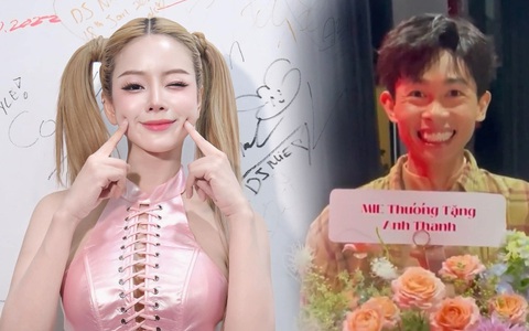 DJ Mie tặng hoa chúc mừng tình cũ cùng dòng chữ ngọt ngào, phản ứng Hồng Thanh gây chú ý