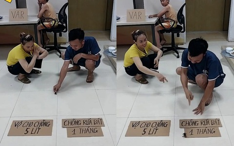 Chồng rửa bát cho vợ một tháng khi chơi trò may rủi