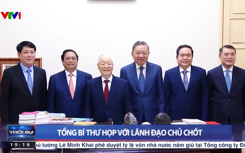 Tổng bí thư họp với lãnh đạo chủ chốt