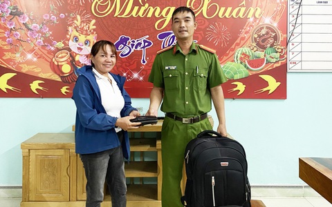 Công an tìm nhanh hành lý có tiền, vàng do nhà xe đưa nhầm, người dân viết thư cảm ơn