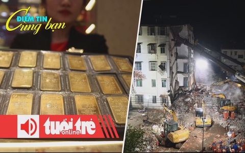 Điểm tin 18h: Giá vàng tăng vọt sau tin dừng đấu thầu; Sập chung cư ở Trung Quốc