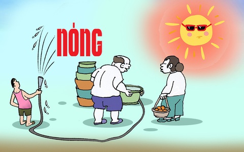 Chống nóng tạm thời, chờ mưa lớn giải nhiệt