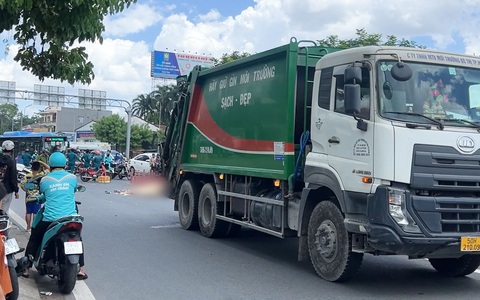 Người phụ nữ tử vong sau va chạm với xe chở rác trên quốc lộ 13 qua Thủ Đức