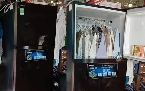 Chàng trai chế tủ lạnh thành tủ quần áo