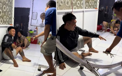 Thanh niên xăm trổ sợ tắc kè