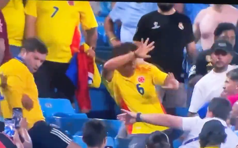 Cầu thủ Uruguay đánh nhau với cổ động viên Colombia sau bán kết Copa America