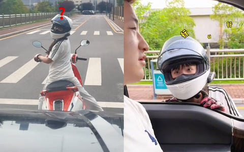 Tài xế ô tô bóp còi inh ỏi được cô gái hướng dẫn lại luật
