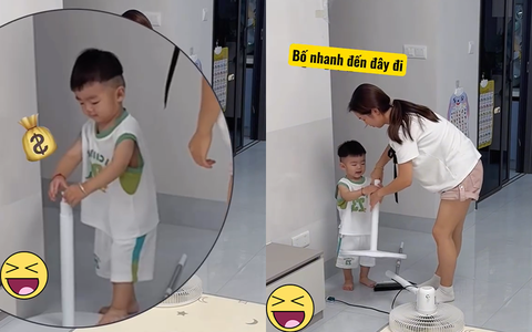 Con trai làm đổ quạt, vô tình giúp mẹ tìm ra quỹ đen của bố