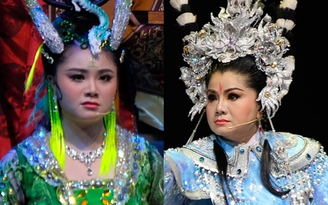 Mẹ con nghệ sĩ Tú Sương giao đấu trong vở cải lương Phàn Lê Huê