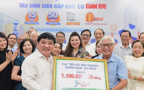 100 suất học bổng, tổng giá trị hơn 1,5 tỉ đồng sẽ được trao cho tân sinh viên nghèo ở Quảng Nam, Đà Nẵng