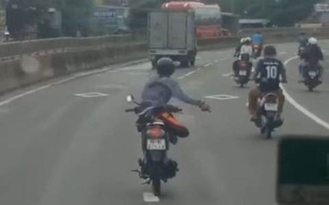 Truy xét được người đàn ông chạy xe lạng lách trên quốc lộ 1 ở Bình Thuận