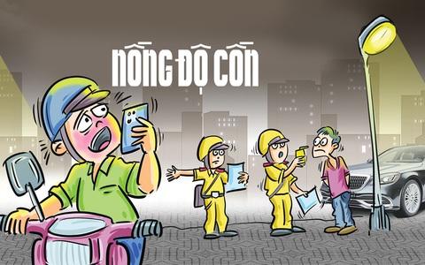 Anh chồng gặp khó vì chốt nồng độ cồn hoạt động quá khuya