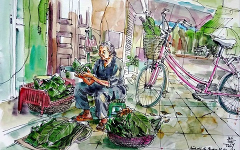Rổ bánh giò 'tri túc' của bà Phương