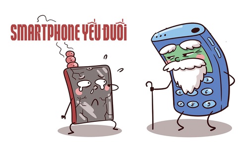 'Cụ' cục gạch chê smartphone yếu đuối