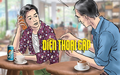 Ông chú sang chảnh dùng điện thoại gập 'thời tiền sử'