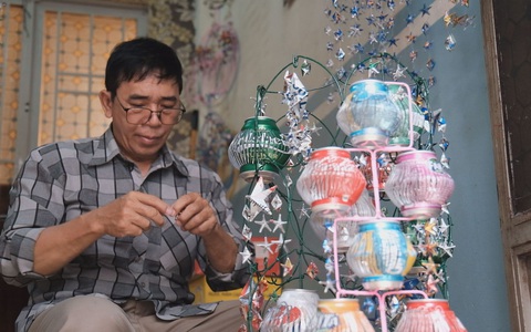 Góc nhìn trưa nay: Độc đáo lồng đèn trung thu tái chế từ lon nước