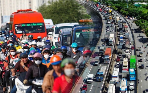 Đi lại dịp đầu nghỉ lễ 2-9: Cửa ngõ TP.HCM đông dần, Hà Nội lâm cảnh ùn tắc kéo dài