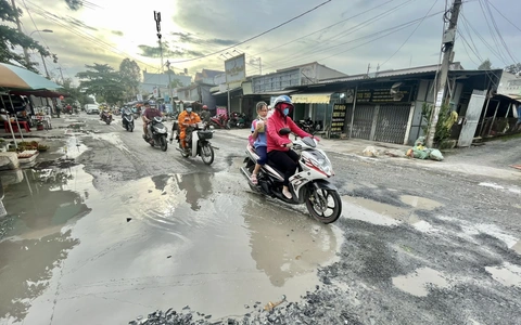 Khởi công từ năm 2020, đường Lò Lu chỉ mới làm được gần 200m cống