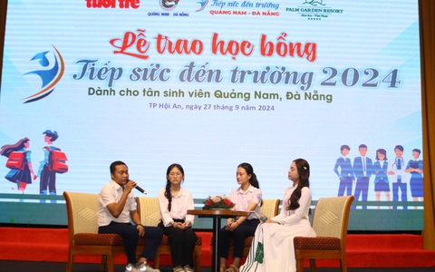 Trao 100 suất học bổng Tiếp sức đến trường khu vực Quảng Nam - Đà Nẵng