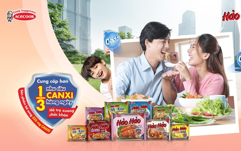 Hảo Hảo: Ngon chuẩn vị - thêm canxi xương thêm khỏe