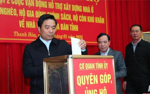 Tỉnh ủy Thanh Hóa ủng hộ hơn 770 triệu xây dựng nhà cho hộ nghèo