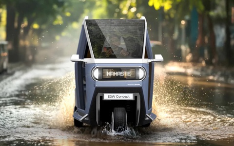 Xe tuk tuk điện Hyundai có tính năng giúp chạy được trên đường ngập, hợp đô thị Việt Nam