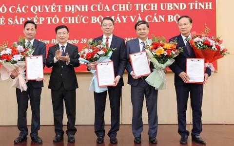 Loạt giám đốc sở mới bổ nhiệm ở Nam Định sau sáp nhập