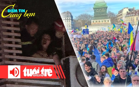 Điểm tin 18h: Cháy lớn tiệm bánh kem ở quận 1; 10.000 người tụ tập ủng hộ Ukraine