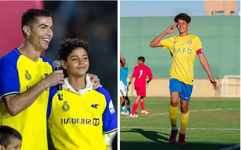 Con trai của Cristiano Ronaldo ghi 10 bàn trong một trận đấu của Al Nassr
