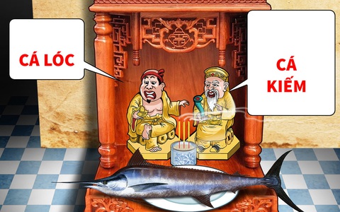 Thay cá lóc bằng cá kiếm để cúng Thần Tài