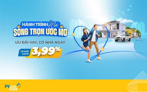 PVcomBank ưu đãi với lãi suất chưa đến 4%/năm