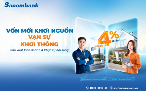 Sacombank tung gói vay 20.000 tỉ đồng