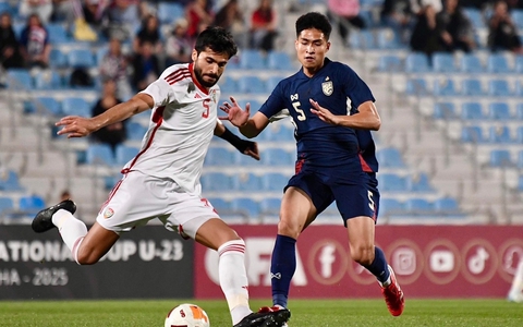 U23 Thái Lan thất bại ở trận ra quân Doha Cup 2025