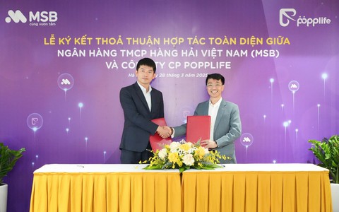 Ngân hàng MSB hợp tác với POPPLIFE để chăm sóc khách hàng được tốt hơn