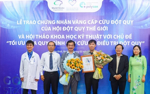Hội đột quỵ thế giới cấp chứng nhận vàng cho Bệnh viện Tâm Trí Đồng Tháp