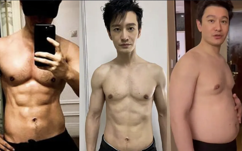 Huỳnh Hiểu Minh khoe cơ bụng 6 múi ‘mờ lem’ sau khi giảm 25kg